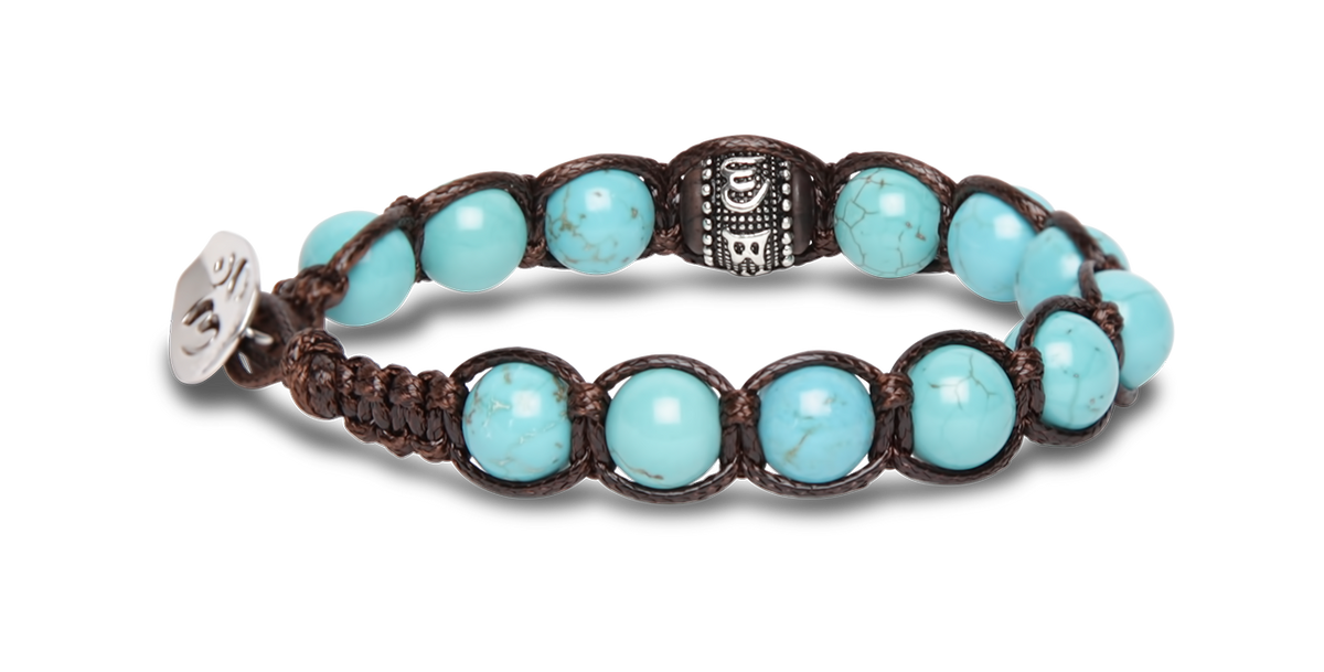 Bracciale Tamashii Turchese Ruota della Preghiera Argento 925