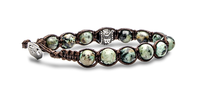 Bracciale Tamashii Turchese Africano Ruota della Preghiera