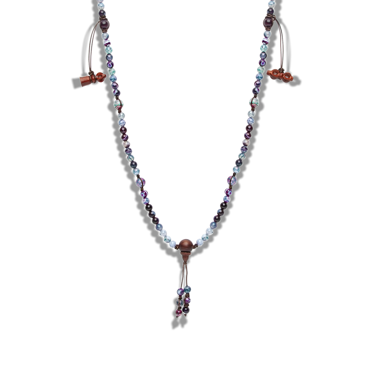 Collana Tamashii Mudra Lunga Agata Amarena