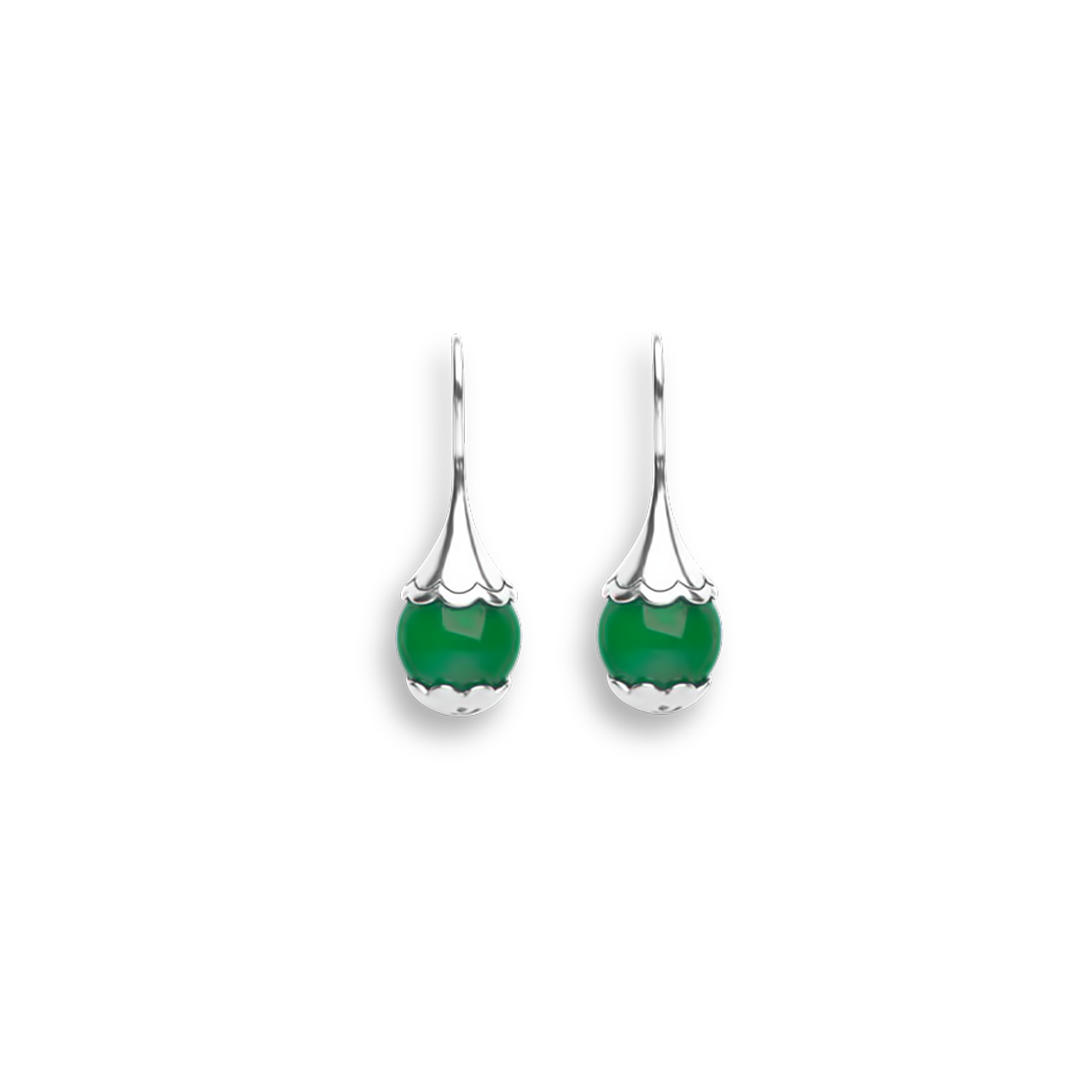 Orecchini Tamashii Ear-drops Agata Verde Argento 925 EHST6-12 | ARVIMO Gioielli