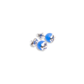 Orecchini Tamashii Sfera Agata Blu Argento 925