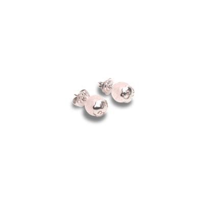 Orecchini Tamashii Sphere Quarzo Rosa Argento 925 EHST8-33 | ARVIMO Gioielli