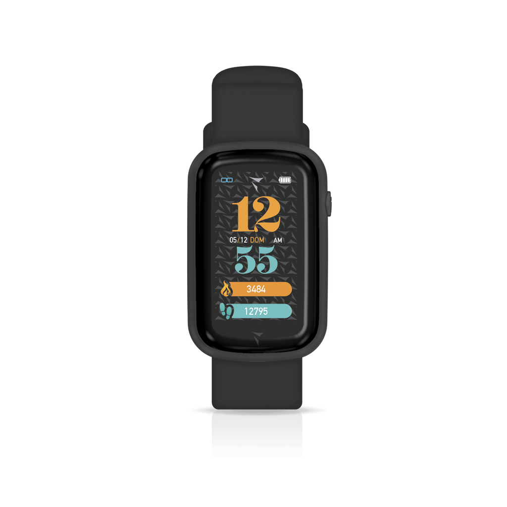 Smartwatch Techmade Steps Cassa Alluminio e ABS Nero TM-STEPS-BK | ARVIMO Gioielli