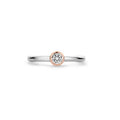 Anello Ti Sento Milano Solitario Argento Oro Rosa e Zircone 1868ZR | ARVIMO Gioielli