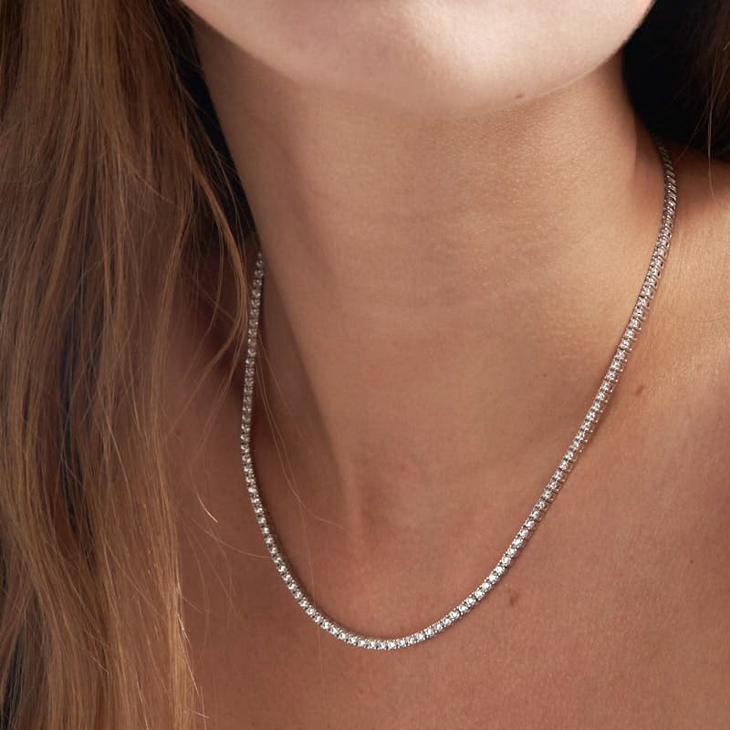 Collana Unoaerre Tennis Argento 925 41 cm - vista 4