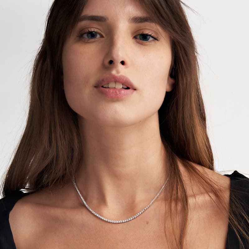 Collana Unoaerre Tennis Argento 925 41 cm - vista 3