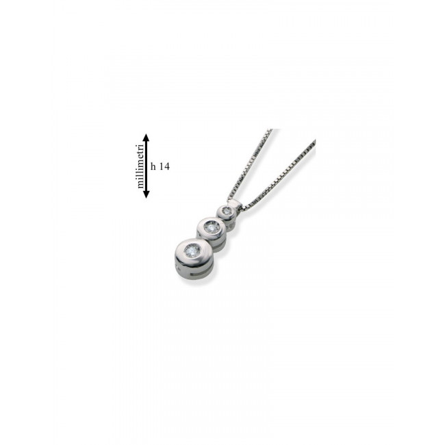 GIROCOLLO GEMORO ORO 18kt gr. 2,30 DIAMANTI ct. 0,04  PB0789BIA