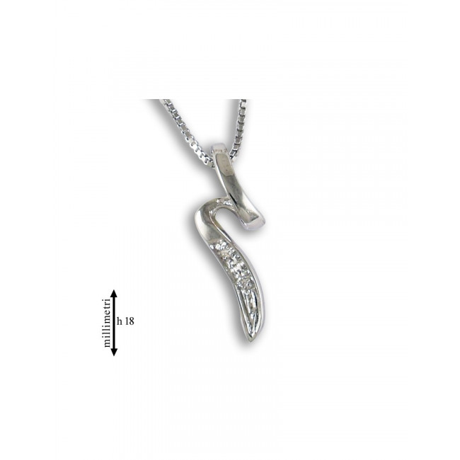 GIROCOLLO GEMORO ORO 18kt gr. 1,90 DIAMANTI ct. 0 01  PB1574BIA