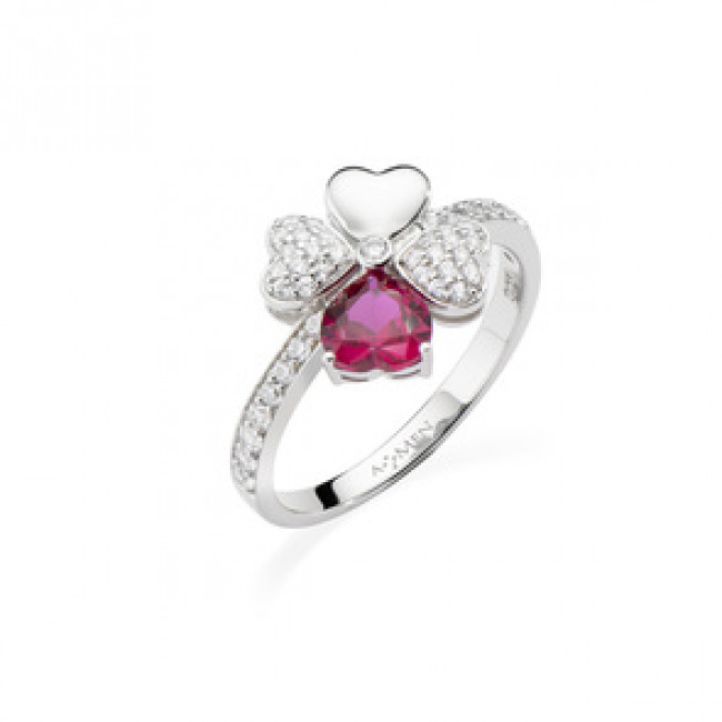 ANELLO ARGENTO QUADRICUORE AMEN RQBR