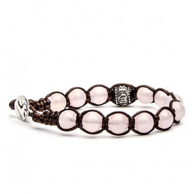 BRACCIALE TAMASHII QUARZO ROSA RUOTA DELLA PREGHIERA BHS1100-33