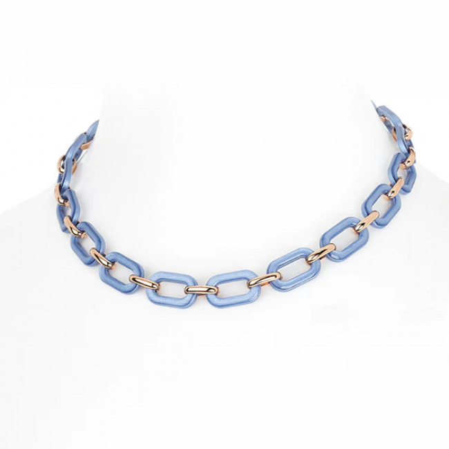 COLLANA ROSSO PREZIOSO CHAIN 21081 GLAM BLUE