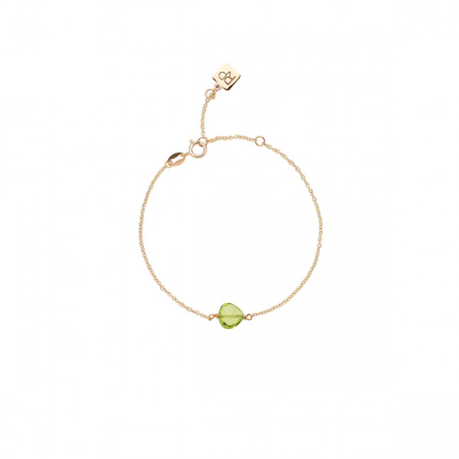 BRACCIALE ROSSO PREZIOSO ORO 9KT  STONE SEMINO D'AMORE PERIDOTO BC24489SE-PR 