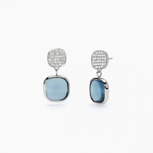 ORECCHINI 2JEWELS ACCIAIO CRISTALLI AZZURRI E BIANCHI  261413