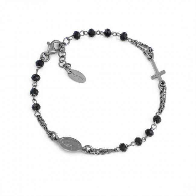 BRACCIALE ARGENTO ROSARI AMEN BRONN3