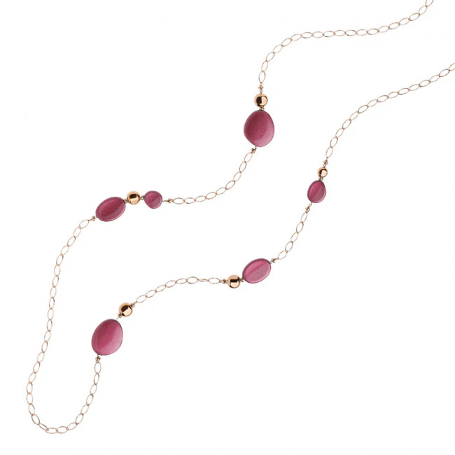 COLLANA ROSSO PREZIOSO ARGENTO 925 AMOUR CL24857R TORMALINA ROSA