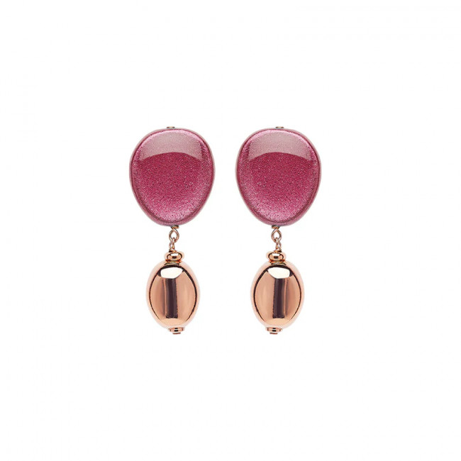 ORECCHINI ROSSO PREZIOSO ARGENTO 925 TRINITY OR24806R TORMALINA ROSA