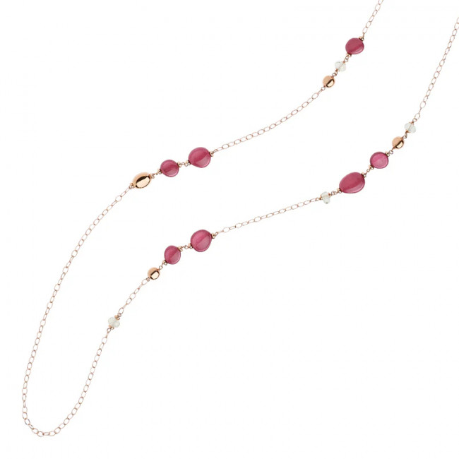 COLLANA ROSSO PREZIOSO ARGENTO 925 KASAI CL24846R TORMALINA ROSA