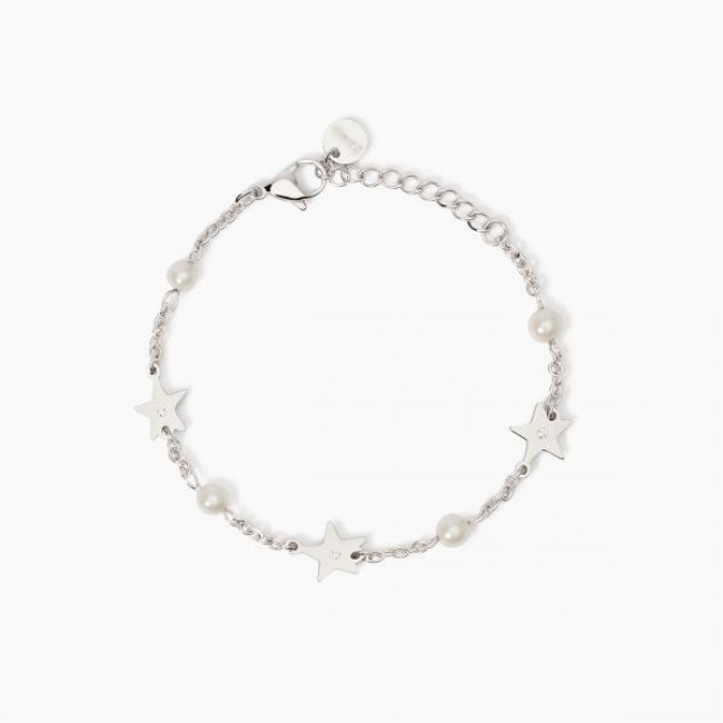 BRACCIALE 2JEWELS ACCIAIO CRISTALLI PERLE 232536