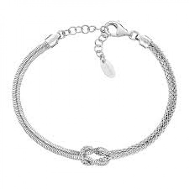 BRACCIALE ARGENTO NODO D'AMORE AMEN BRNOAMBB18